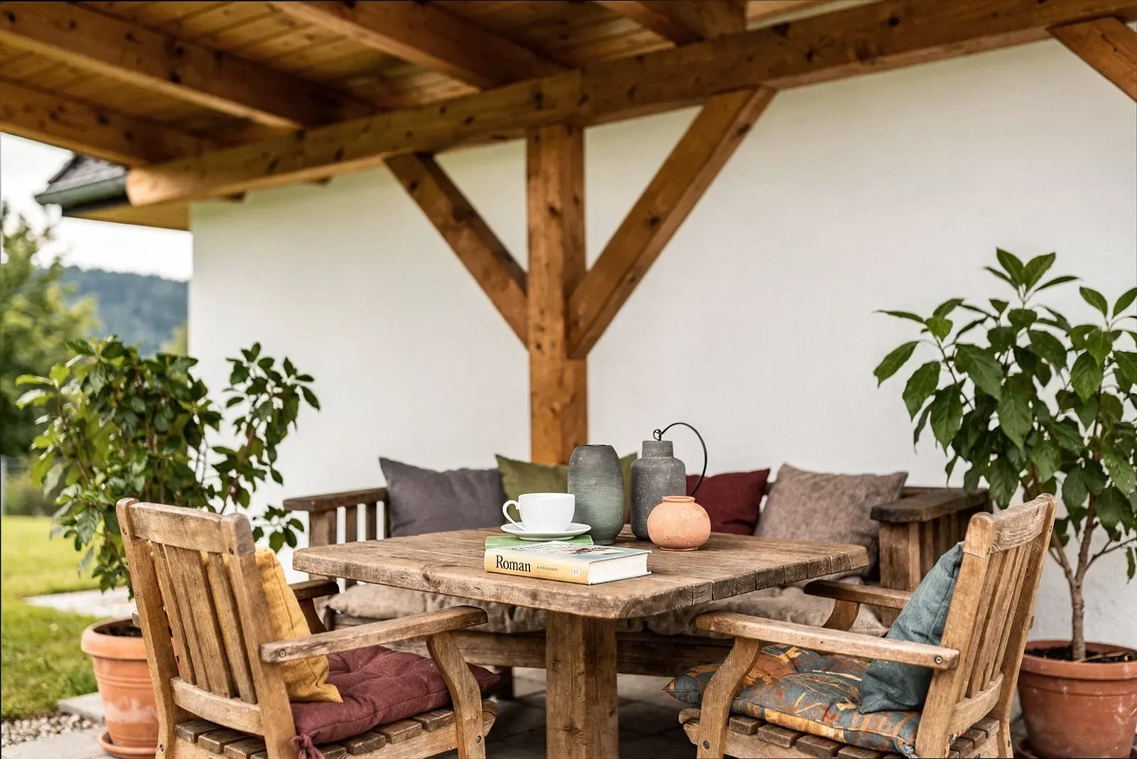 Terrassenüberdachung aus Holz Overath